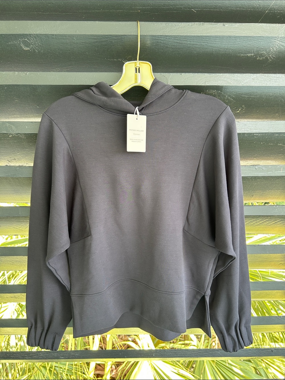 NWT Peter Millar Black Hooded Sweatshirt